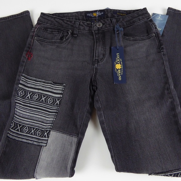 Lucky Brand Zoe Skinny Patchwork Denim Jeans NWT - Picture 1 of 8